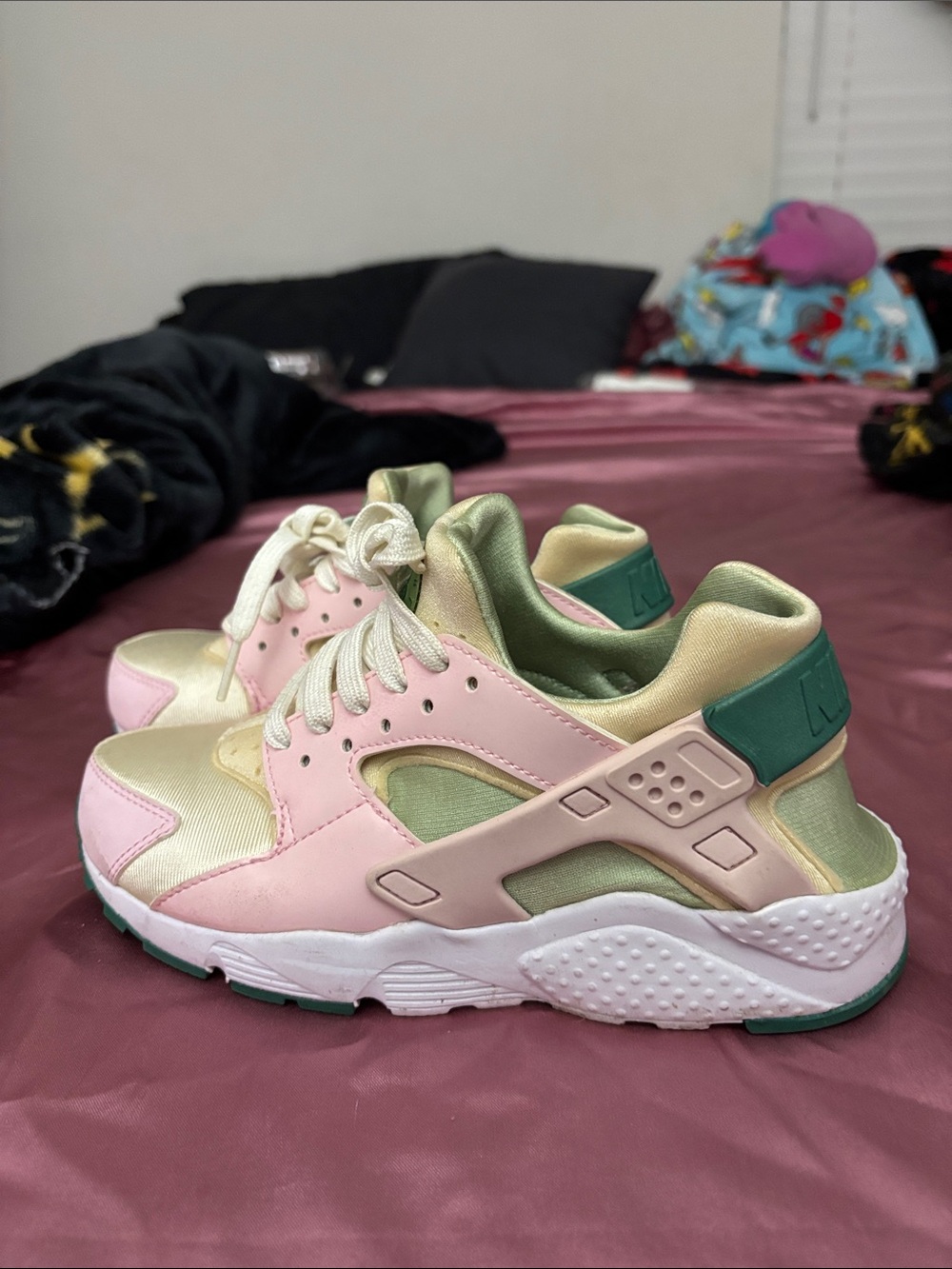 Nike Pastel Pink and Mint Green Cushion Sneakers